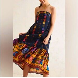 Colorful Strapless Dress